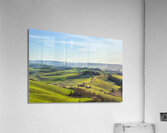 Rural landscape at sunset in the Crete Senesi. Tuscany Italy Acrylic Print