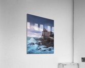 Boccale castle on the rocks and rough sea. Italy Acrylic Print