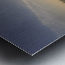 Bolgheri vineyards and trees in a foggy sunset Metal print