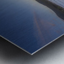 Waves on the Baratti beach at sunset. Tuscany Italy Metal print