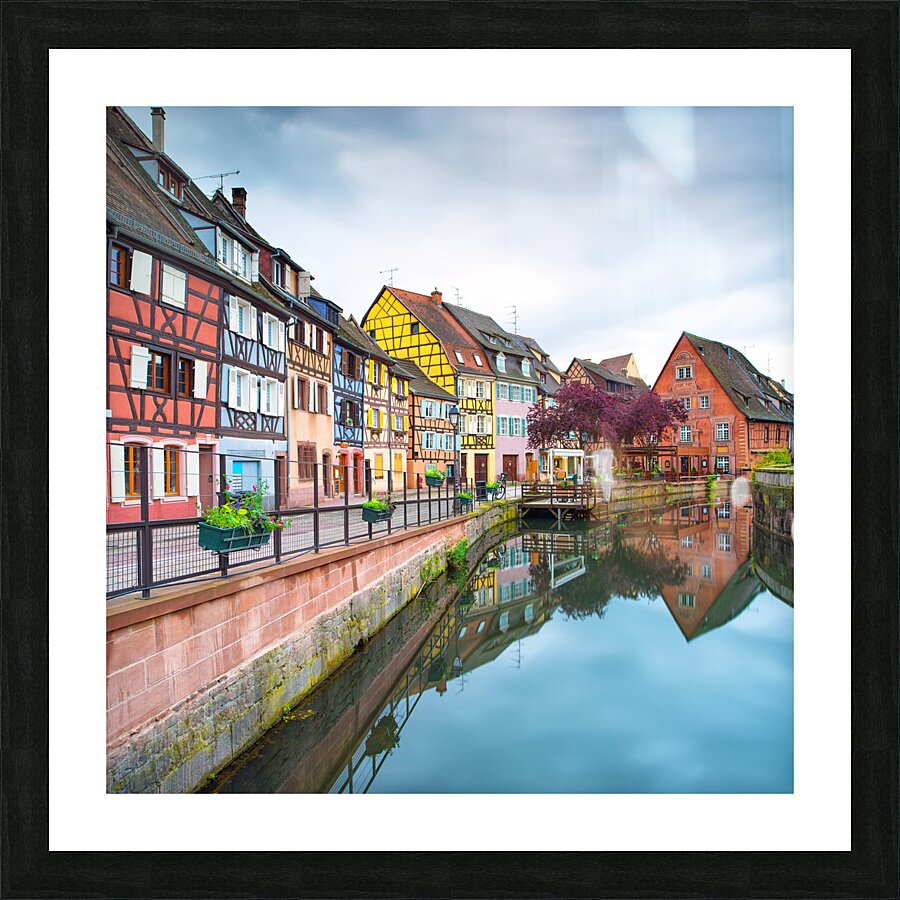 Canal in Little Venice district. Alsace France Picture Frame print