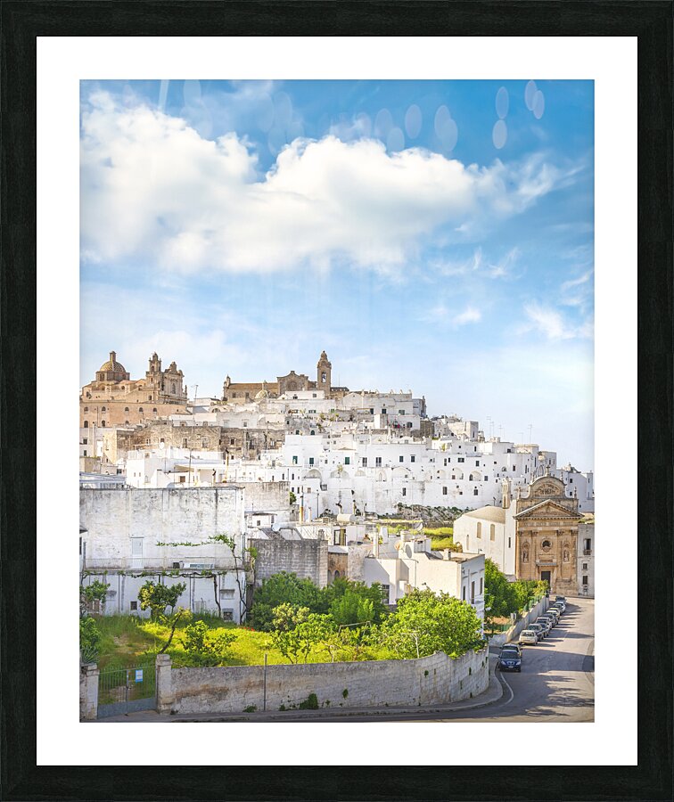 Ostuni the white town in Puglia Picture Frame print