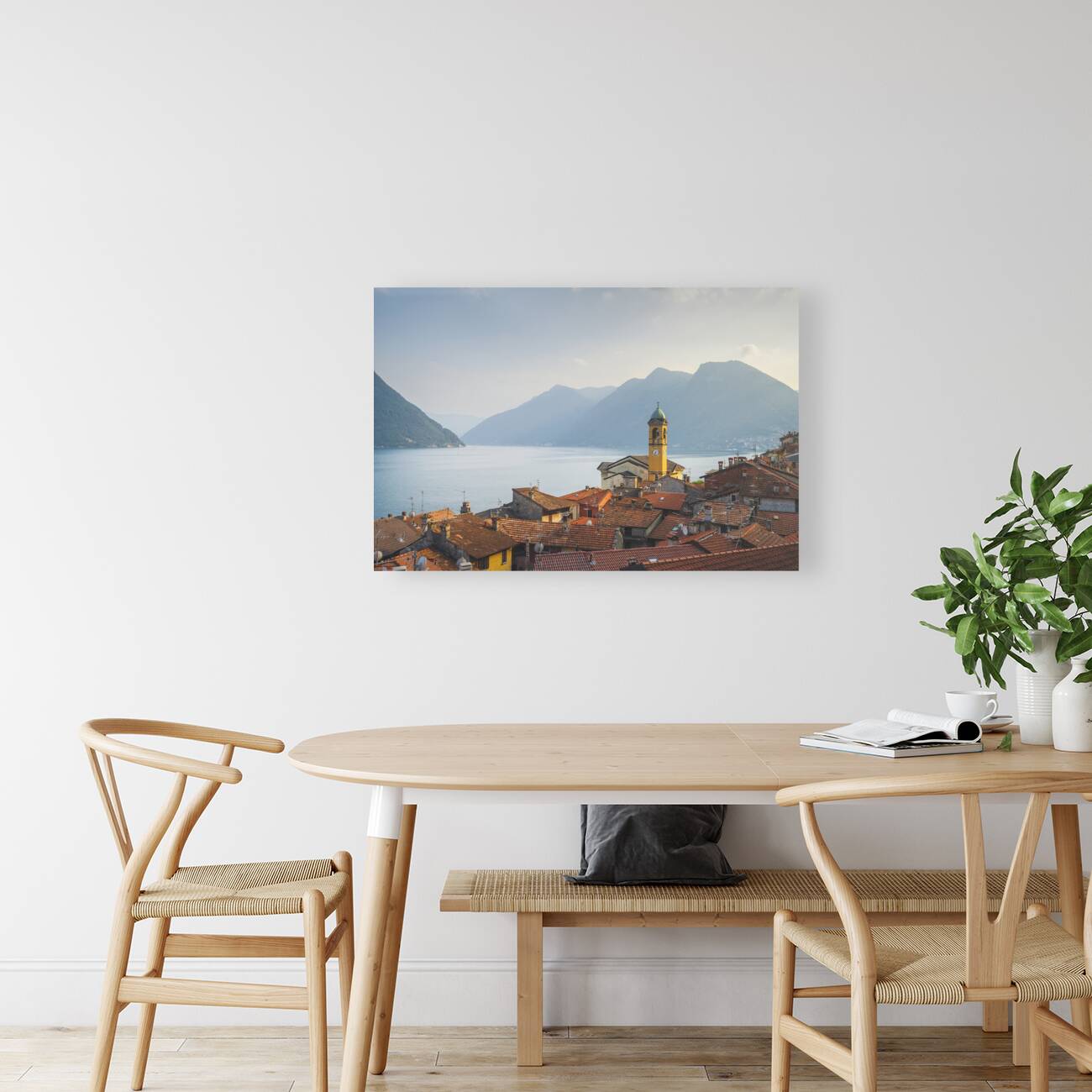 Colonno village in Lake Como. Italy Reproduction