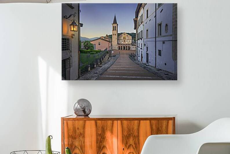 Spoleto Santa Maria duomo cathedral at sunset. Umbria Italy. by Stefano Orazzini