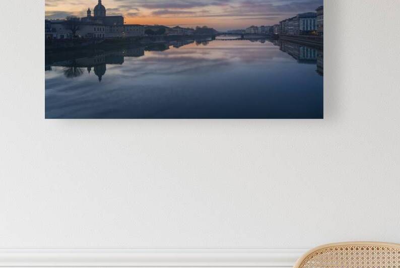 Florence Lungarno at sunset and the church of San Frediano in C by Stefano Orazzini