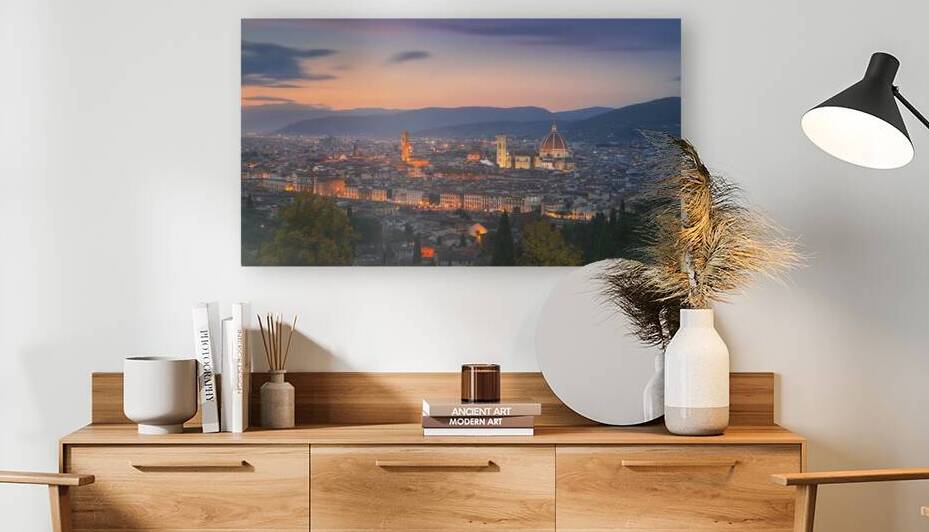 Florence skyline sunset view from Piazzale Michelangelo by Stefano Orazzini