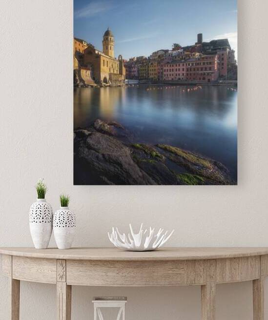 Vernazza village view from the rocks. Cinque Terre by Stefano Orazzini