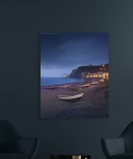 Blue hour over the boats of Etretat by Stefano Orazzini