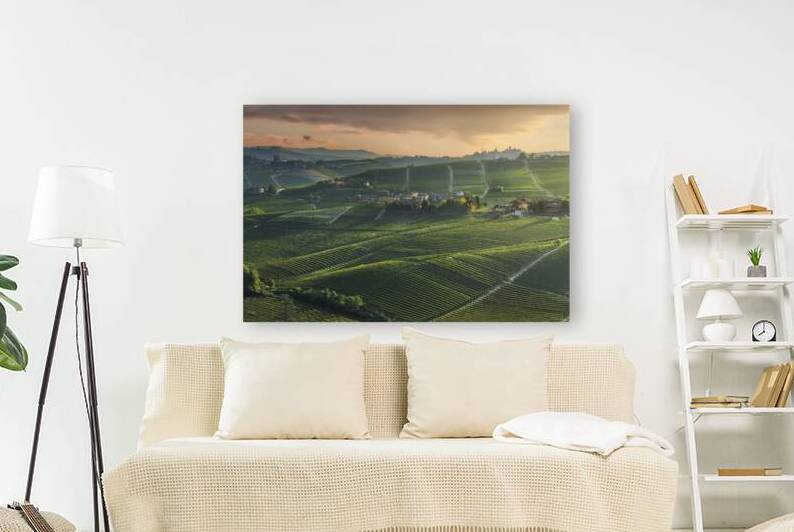 Langhe vineyards and Neive village by Stefano Orazzini