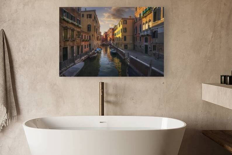 Venice cityscape canal and two bridge by Stefano Orazzini