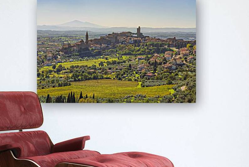 Aerial view of the historic town of Castiglion Fiorentino by Stefano Orazzini