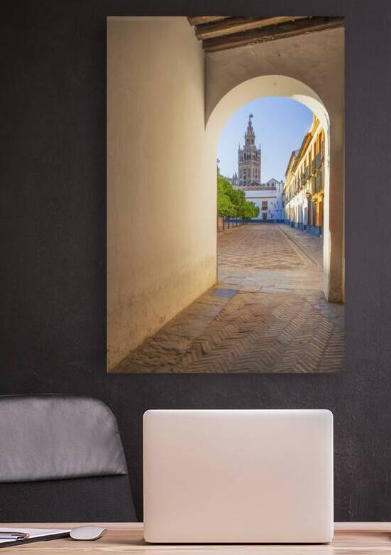 View of La Giralda tower framed by an arch. Seville Spain by Stefano Orazzini