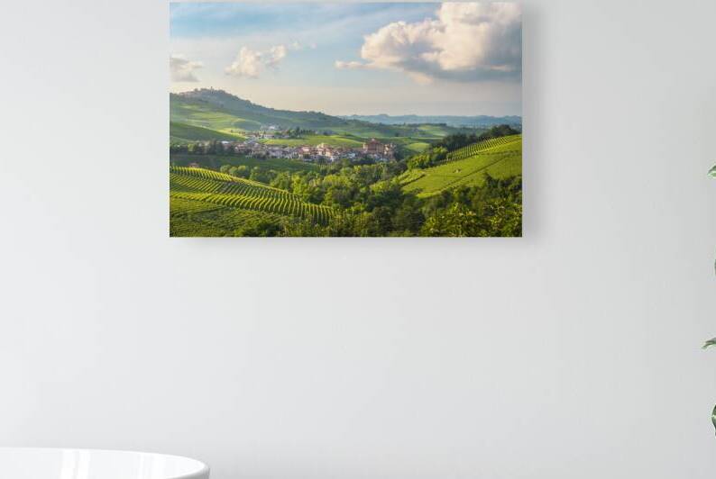 Langhe vineyards at sunset Barolo and La Morra by Stefano Orazzini
