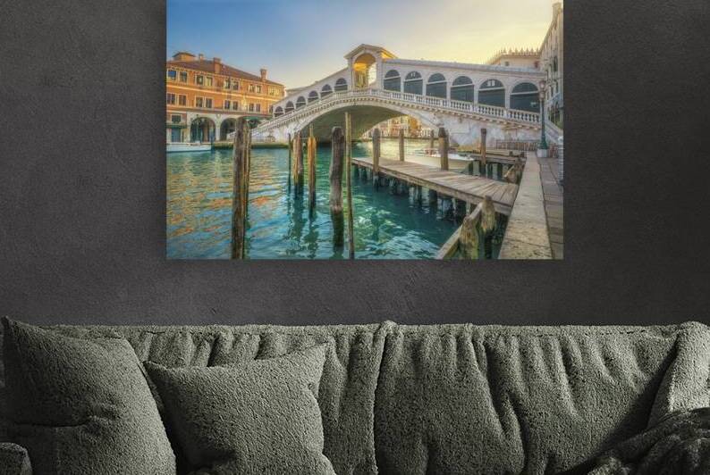 Rialto Bridge at Sunrise Venice by Stefano Orazzini
