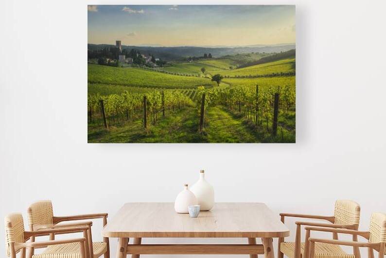 Chianti Golden Hour and the Ancient Badia a Passignano Abbey by Stefano Orazzini