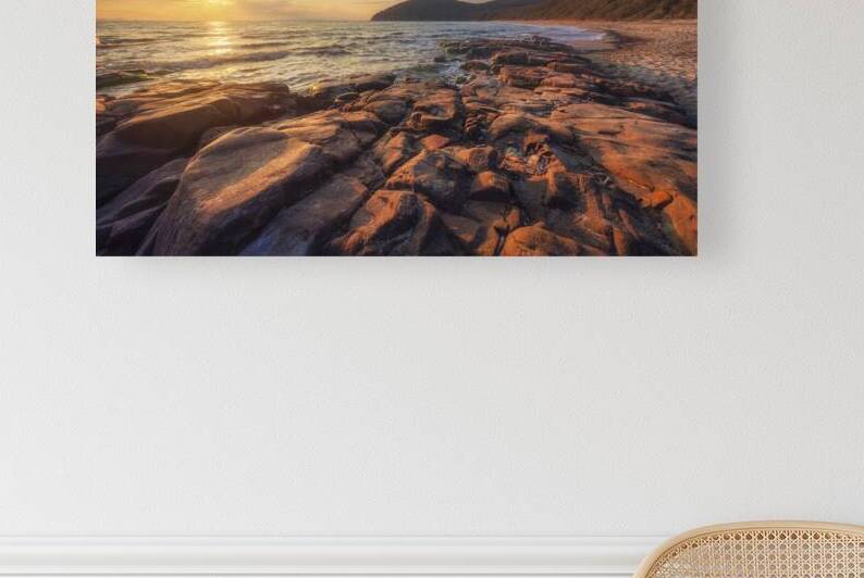 Cala Violina beach in Maremma at sunset Tuscany by Stefano Orazzini
