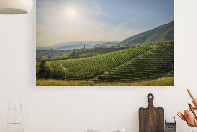 Prosecco Hills vineyards and San Pietro di Barbozza village by Stefano Orazzini