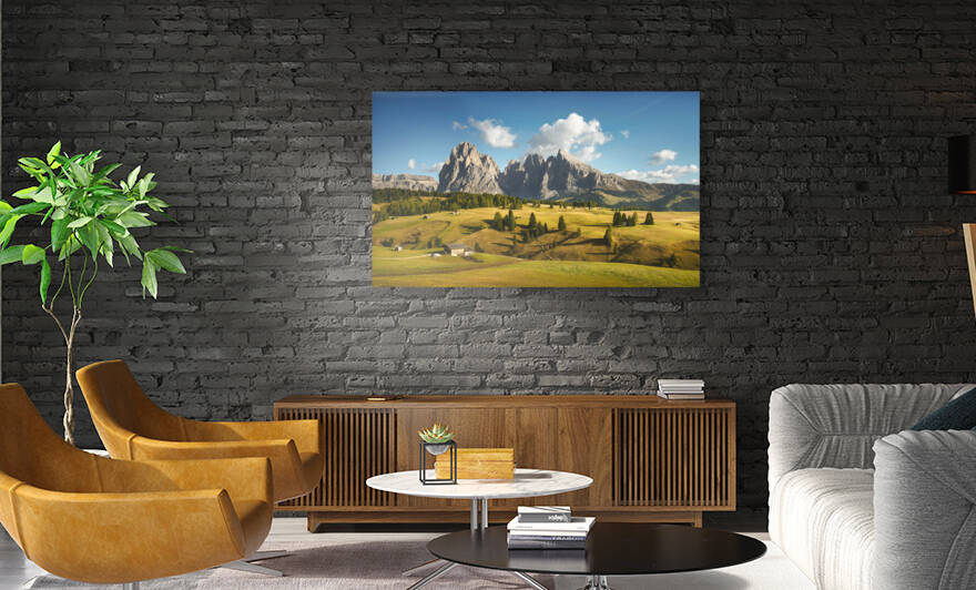 Alpe di Siusi and Sassolungo mountains. Dolomites Alps Italy by Stefano Orazzini