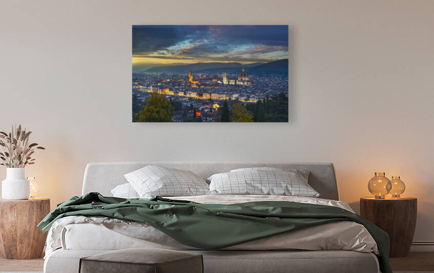 Florence aerial cityscape at sunset. Italy by Stefano Orazzini