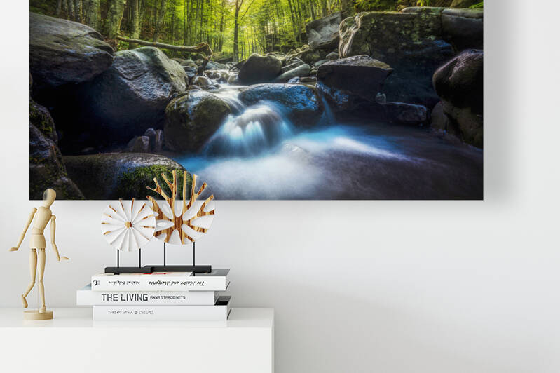 Stream waterfall inside a forest. Abetone Apennines Italy  by Stefano Orazzini
