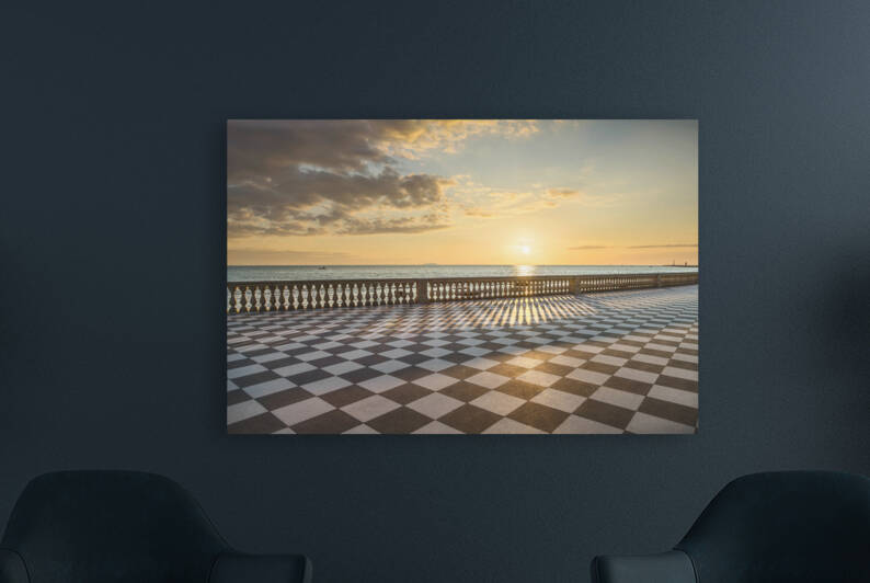 Terrazza Mascagni at sunset. Livorno Tuscany Italy by Stefano Orazzini