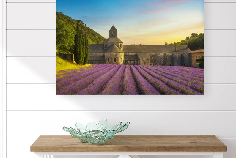 Abbey Notre Dame de Senanque and Lavender Flowers by Stefano Orazzini