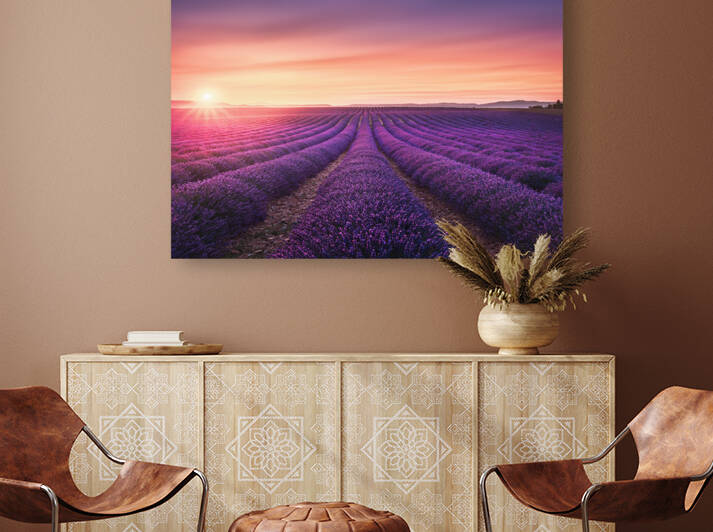 Lavender fields at sunset. Provence by Stefano Orazzini