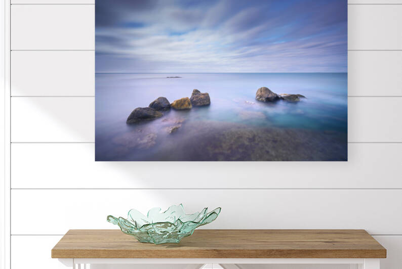 Rocks and sea long exposure photography. by Stefano Orazzini