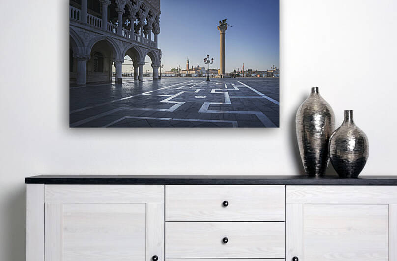 Venice at dawn St Mark square Doge Palace and San Giorgio church. Italy by Stefano Orazzini
