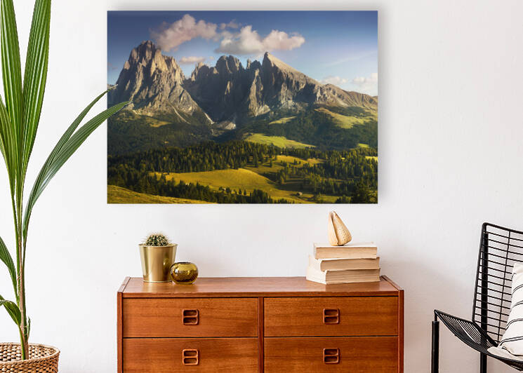 Alpe di Siusi landscape Dolomites mountains Italy. by Stefano Orazzini