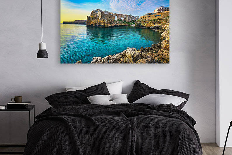 Polignano a Mare village at sunrise Apulia Italy. by Stefano Orazzini