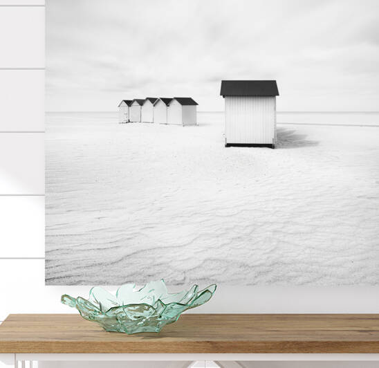 Six Beach Cabins. Normandy France by Stefano Orazzini