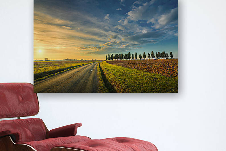 Sunset landscape in Maremma. Tuscany Italy by Stefano Orazzini