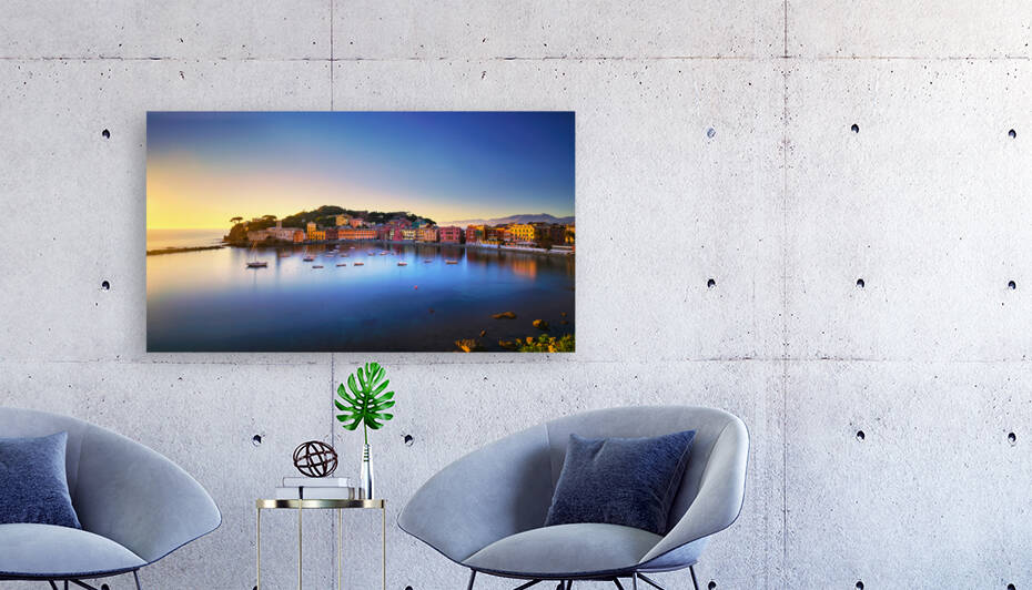 Sestri Levante Silence bay view at sunset. by Stefano Orazzini