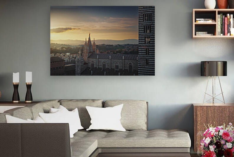 Siena Cathedral side view at sunset. Tuscany Italy. by Stefano Orazzini