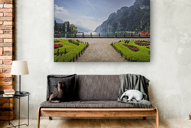 Park gardens on the lake Garda. Riva del Garda Italy by Stefano Orazzini