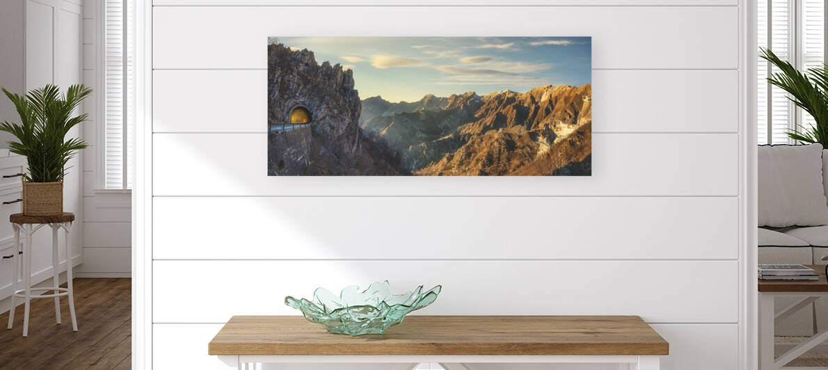 Alpi Apuane mountain road pass and tunnel. Italy by Stefano Orazzini