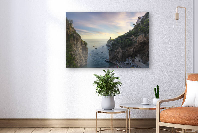 Furore beach bay in Amalfi coast. Italy by Stefano Orazzini