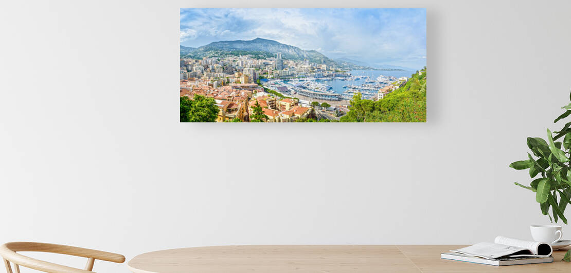 Monaco Montecarlo principality aerial view cityscape. by Stefano Orazzini