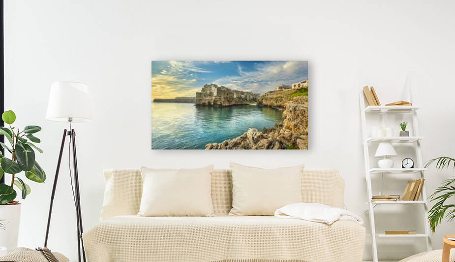 Polignano a Mare village at sunrise. Puglia Italy. by Stefano Orazzini