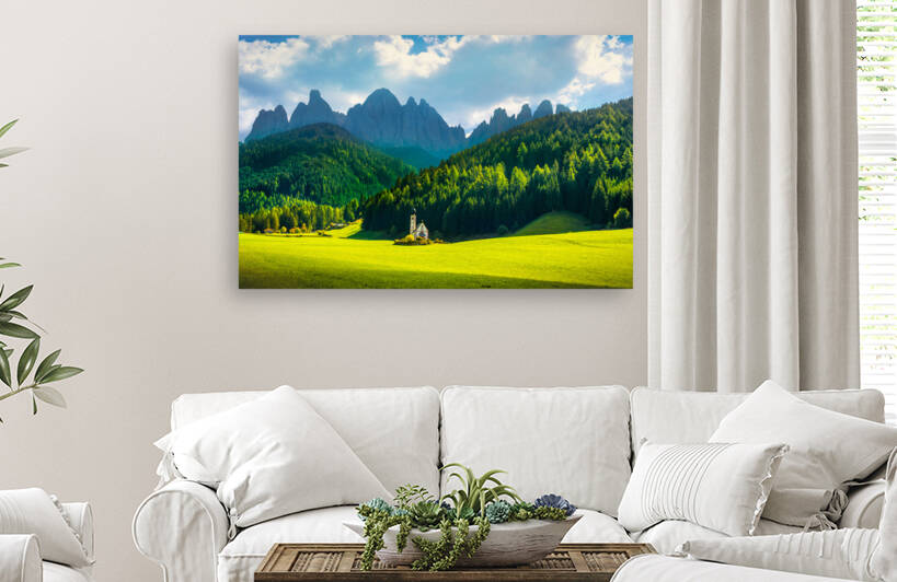 St Johann in Ranui chapel in Funes Valley. Dolomites by Stefano Orazzini