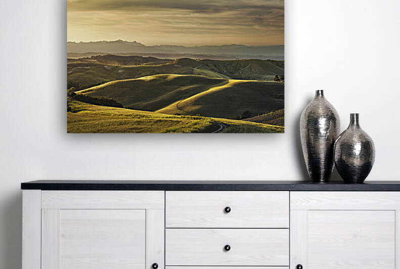 Rolling hills at sunset. Tuscany by Stefano Orazzini