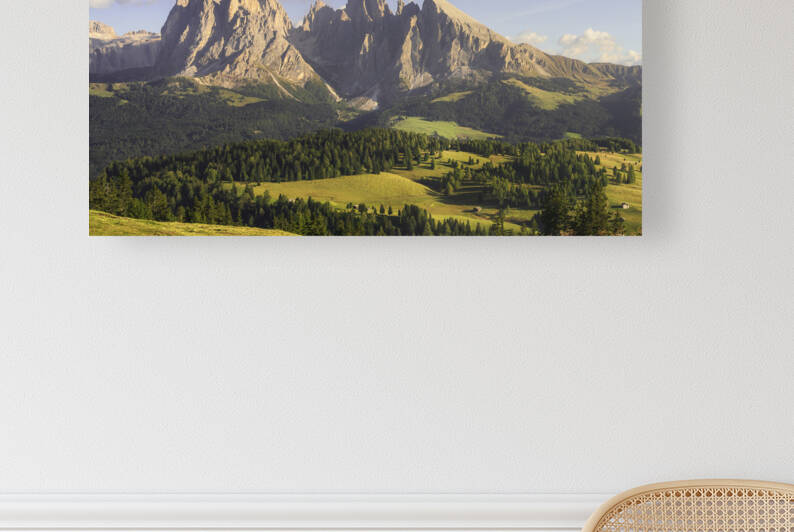 Seiser Alm and Sassolungo mountain. Dolomites by Stefano Orazzini