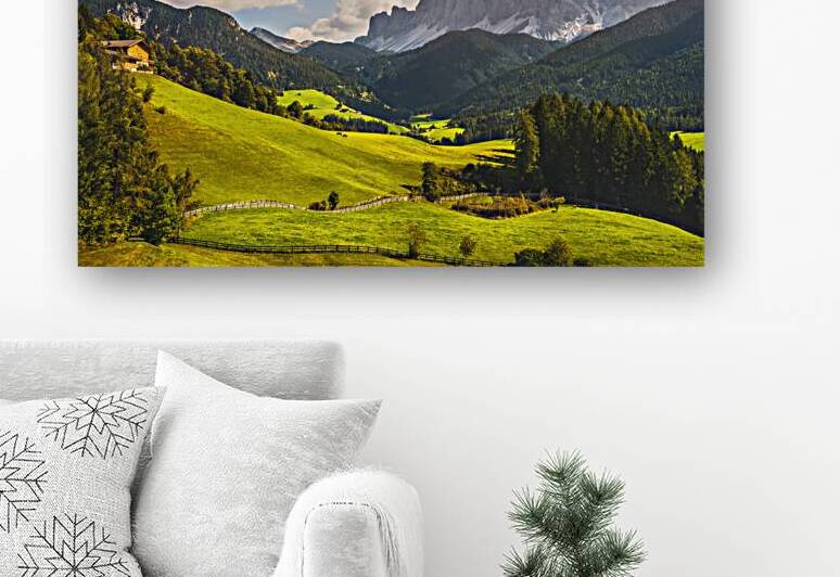 Val di Funes view. Dolomites. Italy by Stefano Orazzini