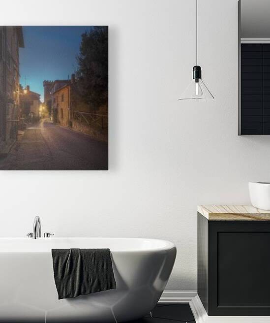 Bolgheri village street at sunset. Tuscany by Stefano Orazzini