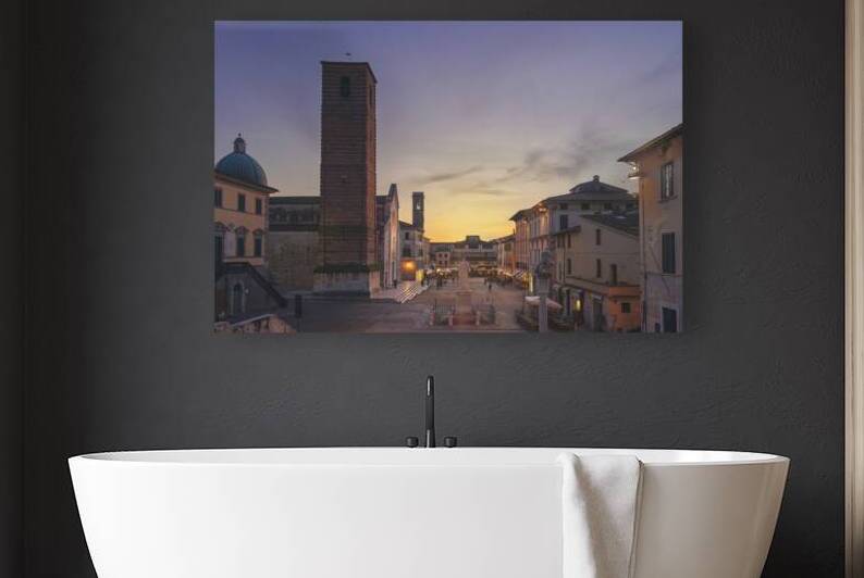 Pietrasanta old town at sunset. Italy by Stefano Orazzini