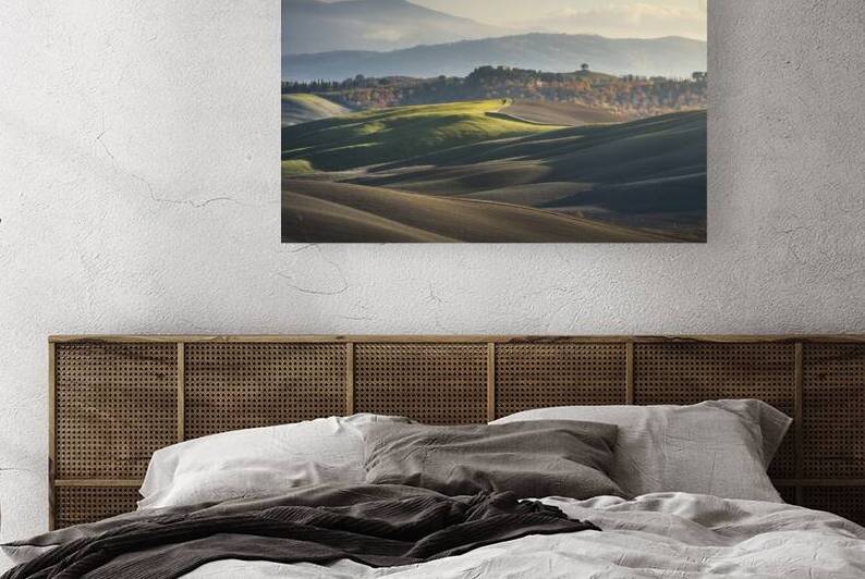 Countryside landscape rolling hills and Mount Amiata. Tuscany by Stefano Orazzini