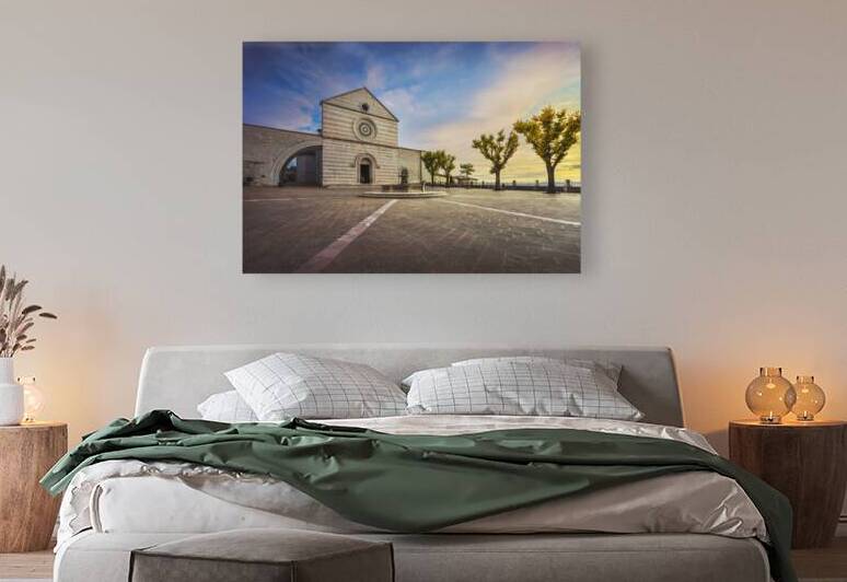 Assisi Santa Chiara Basilica at sunset. Umbria Italy. by Stefano Orazzini