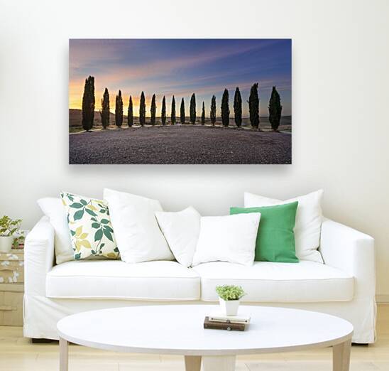 The circle of cypresses of Val d Orcia. Tuscany Italy by Stefano Orazzini