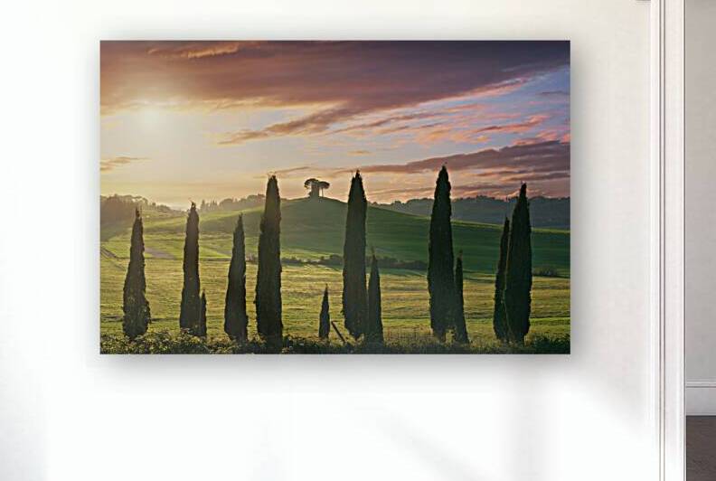 Landscape in Maremma. Cypresses and Rolling hills. Tuscany by Stefano Orazzini